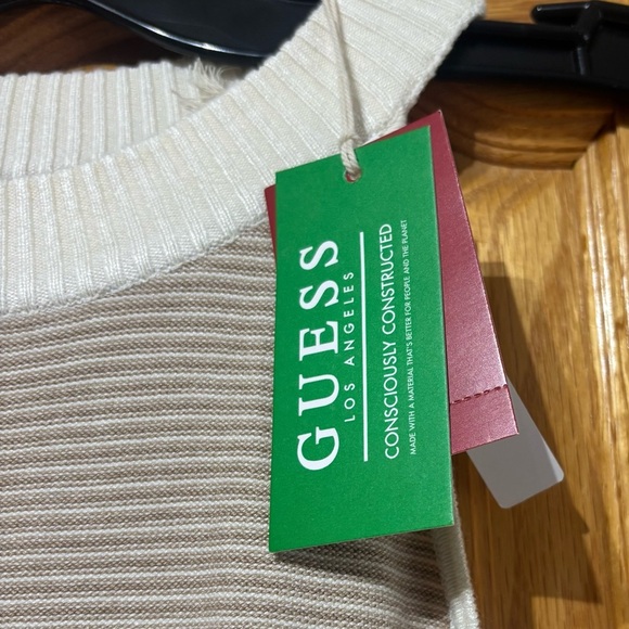 NWT Guess Danica Tan/Beige Midi Sheath Dress Halter Sleeveless Small Rayon - Picture 5 of 10